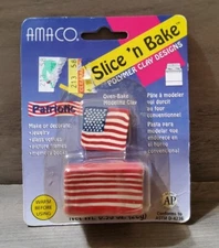 Amaco Slice n Bake Fimo Polymer Modeling Clay Craft Oven American Flag 4th July
