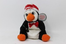 Coca Cola BEANBAG / PL&Uuml;SCH PINGUIN mit M&uuml;tze & Fliege ca.15 cm Hoch 13cm Breit