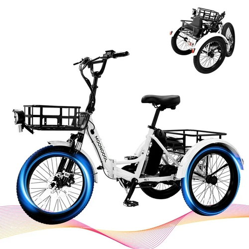 20 inch Folding Electric Trike Motorized Tricycle Adult Electric 3