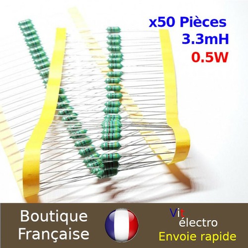 Lot 25 Inducteurs Axiaux 0410 4700µH 0.5W – Bobines RF Étranglement Couleur Anneaux, Haute Qualité Électronique