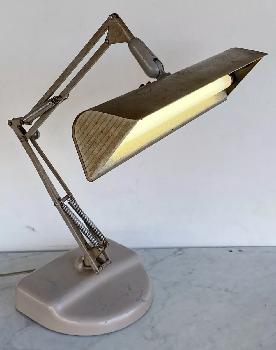 Vintage Industrial Fluorescent Lamp. Adjustable LUXO Light | eBay