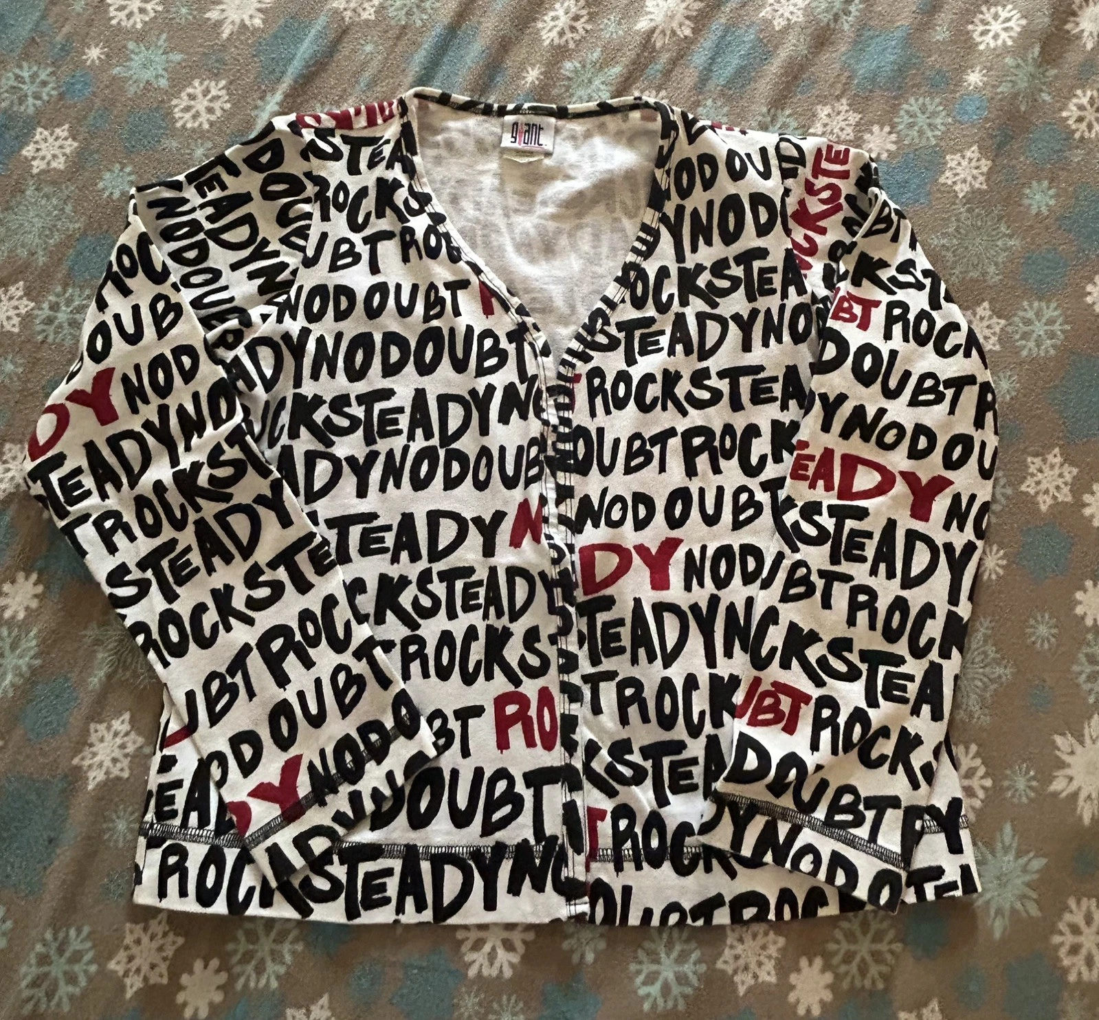 VTG Rare 2001 Official No Doubt Band Gwen Stefani ROCK STEADY Jacket Giant tag image 2