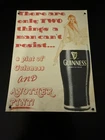 Vintage Guinness Tin Bar Sign (6 x 8 inches) Irish Pub Man Cave Collectible