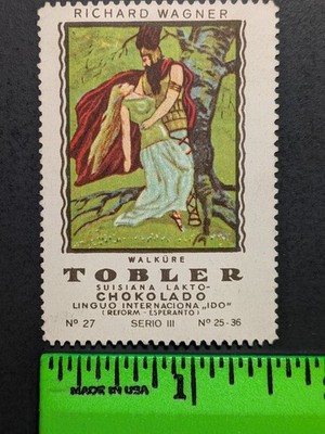 Vintage Richard Wagner Theater Opera Tobler Chocolate Poster Stamp