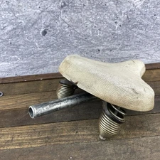 Vintage Monark Cruiser Bicycle Saddle Seat Girls Seatpost Post Beehive Spring