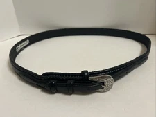 NOCONA BELT CO Floral Buckle Belt Mens 46 Genuine Leather Black Western 2410401