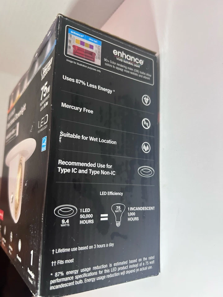 Downlight LED empotrado con cuchara ajustable de 5-6 pulgadas, colores seleccionables, regulable... Foto 3 de 4