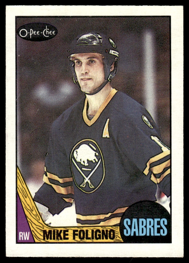 1987-88 O-Pee-Chee Mike Foligno Buffalo Sabres #40