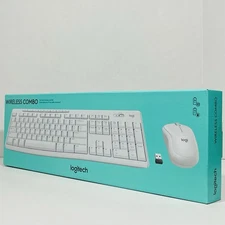 New In Box Off White Logitech Wireless Combo Keyboard And Mouse
