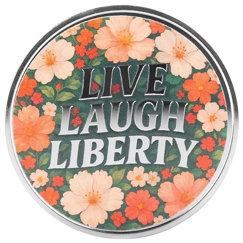 1 oz Silver Live Laugh Liberty Colorized .999 Silver Bullion Round #A659