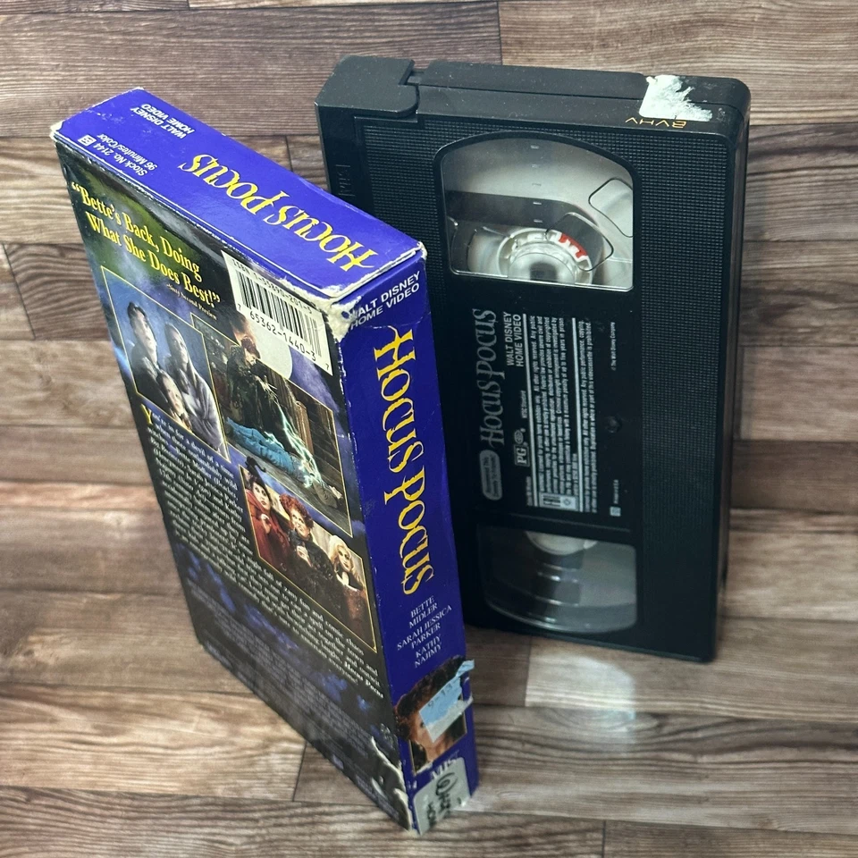 Hocus Pocus VHS Used Bette Midler Sarah Jessica Parker Kathy Najimy 1993 Disney Foto 3 de 4