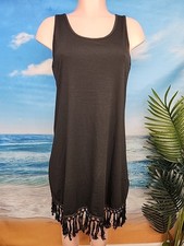 Nwt Cupshe Women's Black Beach Cover up Dress Size Medium .