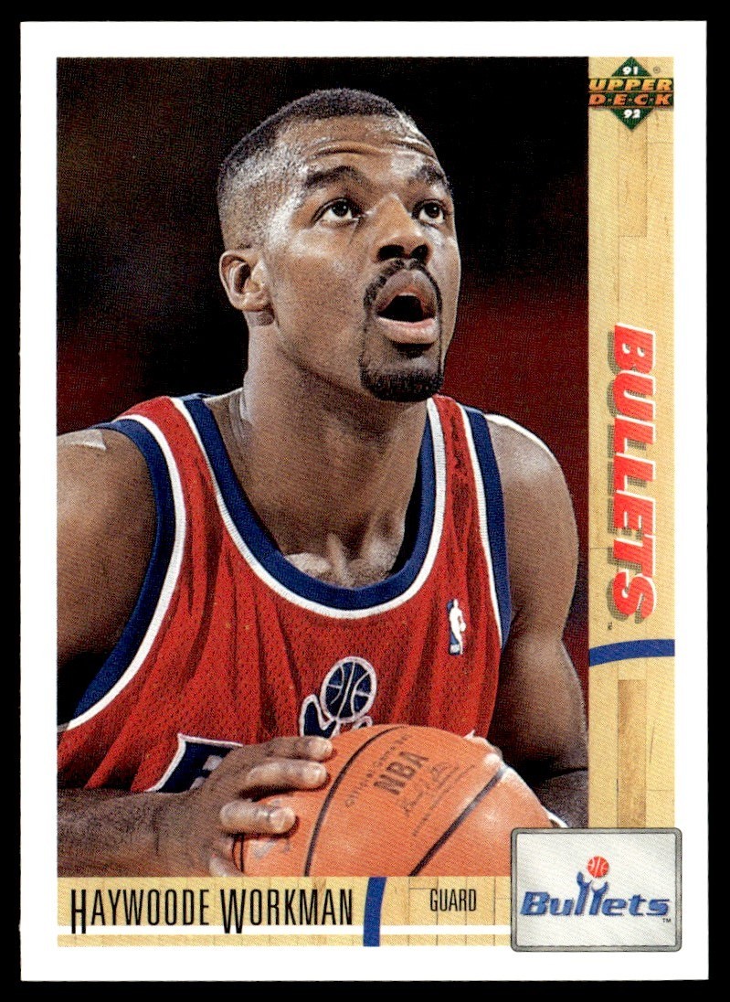 1991-92 Upper Deck Haywoode Workman RC #330 Washington Bullets Rookie Card