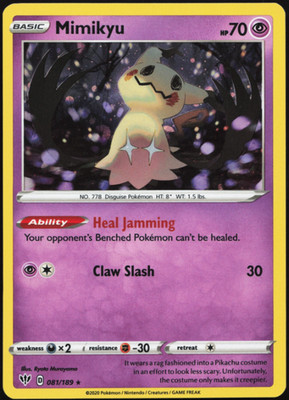Pokemon - Darkness Ablaze - Mimikyu 081/189 - Cosmos Holo Rare  - NM/M