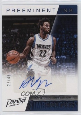 2016-17 Panini Prestige Preeminent Ink 22/49 Andrew Wiggins #27 Auto 7uo