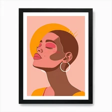 Illustration Of A Woman 4 Art Print Framed Wall Art Poster Canvas Print Picture