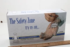 Safety Zone Disposable Vinyl Gloves 100 Pieces Size Large Lightly Powdered
