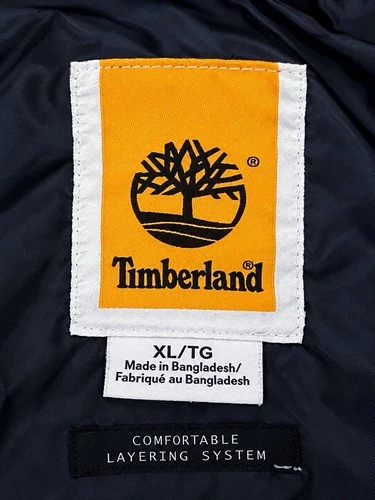 Timberland Mens XL Navy Blue Utility Field Jacket 4 Pocket Zip Snap Lined Coat image 4