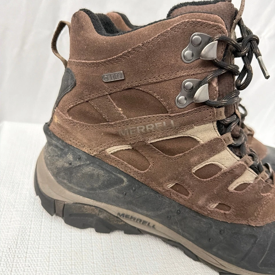 Мужские полярные ботинки Merrell Moab 12 цвет эспрессо коричневый для пеших прогулок 400 г водонепроницаемые MDry - Изображение 2 из 4