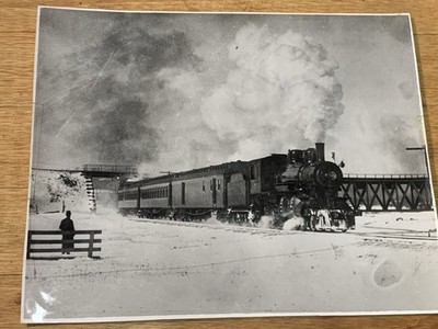 1914 Eisenbahn Foto Cattaraugus Creek Arcade NY Original 8x10