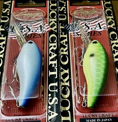 2 Lucky Craft Moonsault CB-250 Crankbait Fishing Lures CITRUS SHAD/PEACOCK - NEW