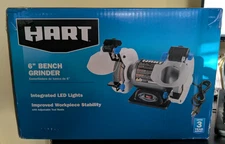 HART HTBG01 6" 2.1 Amp Heavy Duty Bench Grinder - New in the Box