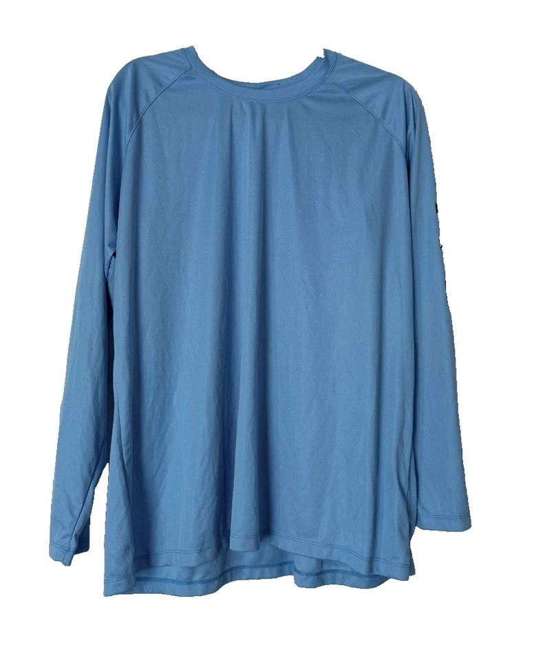 Camisa de pesca Columbia PFG manga larga para mujer 2XL logotipo azul claro Foto 2 de 4