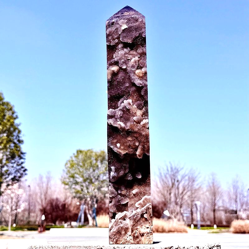 10.65LB Natural sphalerite crystal cave obelisk quartz crystal energy column