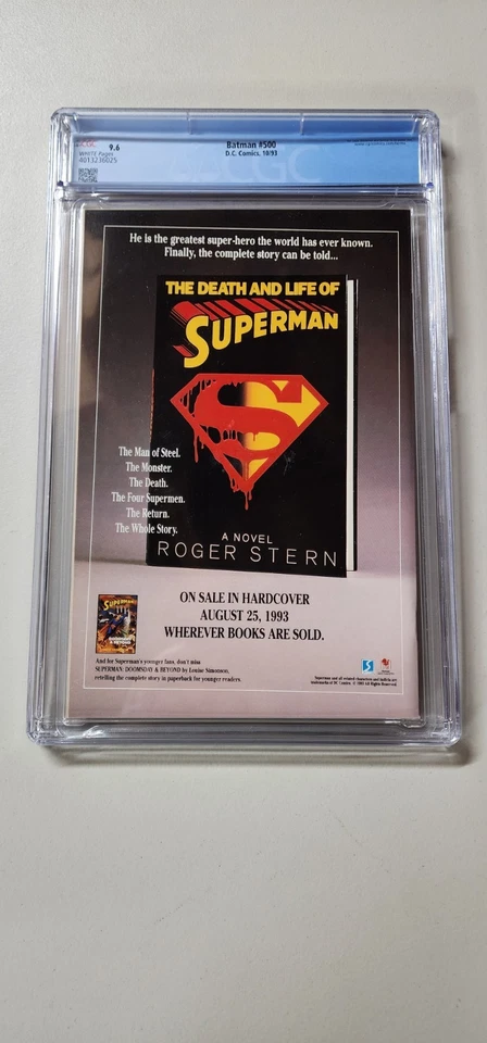 BATMAN #500 Collectors Edition (DC Comics 1993) -- CGC 9.6 White Pages - Image 2 of 2