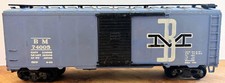 BOSTON  MAINE HO-scale 40-ft BLUE BOX CAR B M 74005 RTR READY-TO-RUN NO BOX
