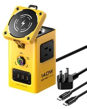 PISEN 140W Mega Charging Hub New Omni Desktop Charge Style Yellow