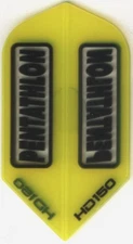 Yellow PENTATHLON HD150 Slim Dart Flights: 3 per set