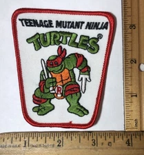Vintage 1989 Teenage Mutant Ninja Turtles TMNT Raphael Power Patch Iron-On