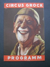 Programm Programmheft Circus Grock Zirkus Zirkusprogramm Clown Grock