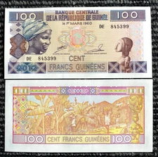Guinea 100 Francs 2012 Banknote World Paper Money UNC Currency Bill Note