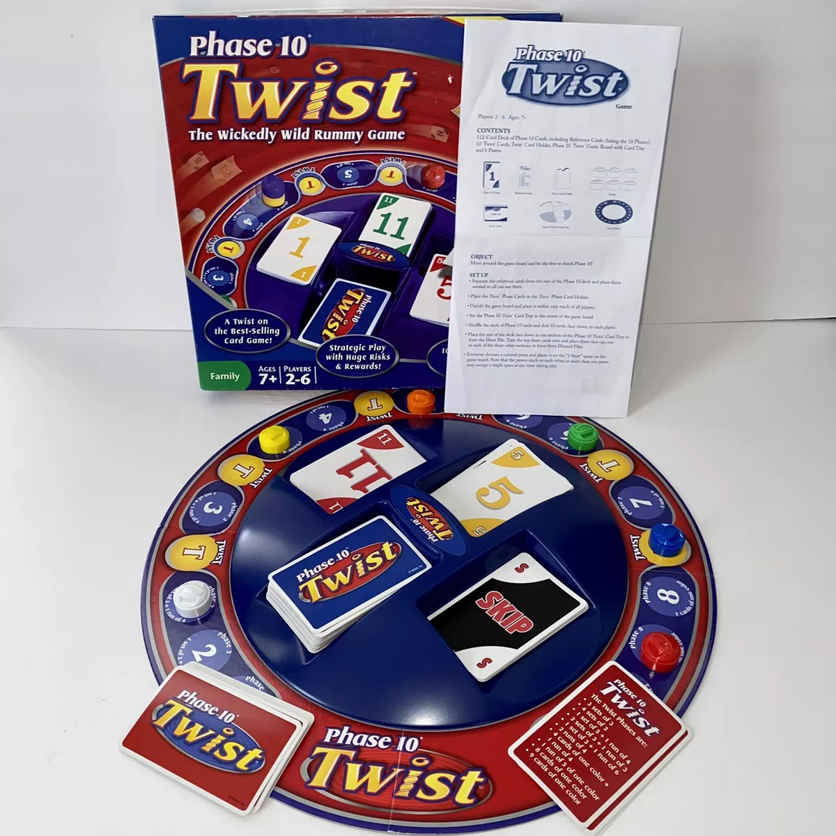 Phase 10 Twist Wickedly Wild Rami Jeu Cartes Tableau Phases Porte-carte  Manquant