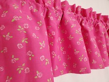 Disney Home Princess Valance Pink with Pink Roses Long Size 84" x 17" EUC