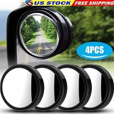 Universal 4x Car Blind Spot Mirrors HD Glass Convex 360° Side Rear View Mirror
