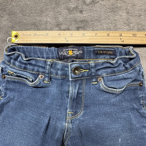 Lucky Brand Jeans Girls 8 Blue Denim Zoe Jegging Dark Wash - Picture 4 of 9