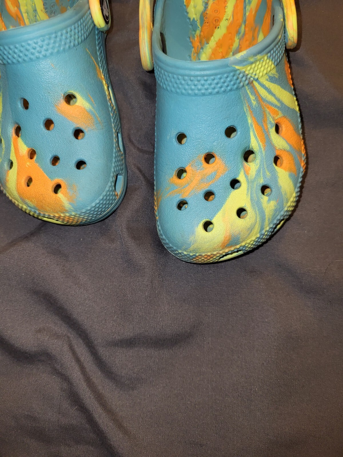 Kids' Crocs Classic Clog Marbled Tie Dye Size 9 Unisex GUC image 8