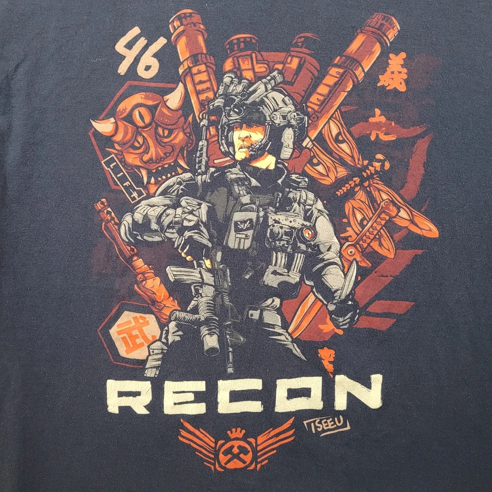 Call of Duty рубашка мужская очень большой синий Recon издание ворота графический футболка - Изображение 3 из 4