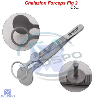 Surgical Chalazion Forceps Eye Tweezers Dermal Ophthalmic Eyelid Instruments New