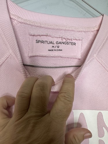 Spiritual Gangster Girls Pink Pullover Bridget Raglan Love More Sweatshirt 12 - Picture 7 of 11