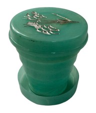 Tuckaway Cup, Green Plastic With A Collapsibl...