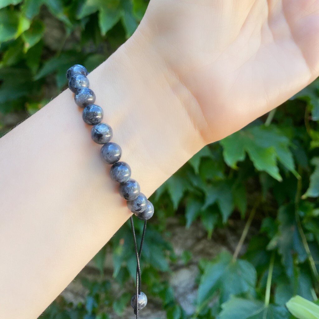 Bracelet tressé en labradorite naturelle pour lithothérapie et bien-être spirituel