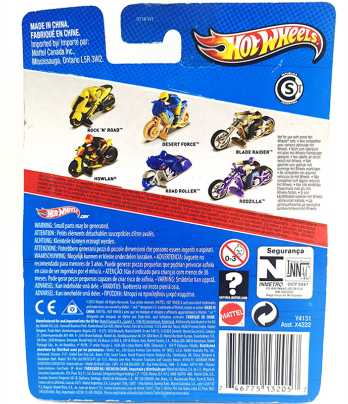 Hot Wheels Road Roller Speed Cycles Motorcycle Bagger with Figure