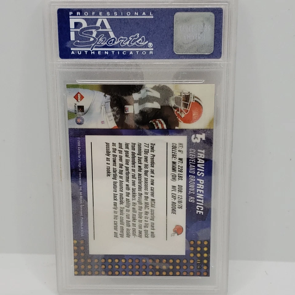 2000 Collector's Edge T-3 Travis Prentice PSA 9 GRADED #169 - Image 2 of 2