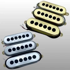 1 Set Burns Ceramic Vintage SSS Single Coil Tri-sonic Pickup Chrome/GOLD