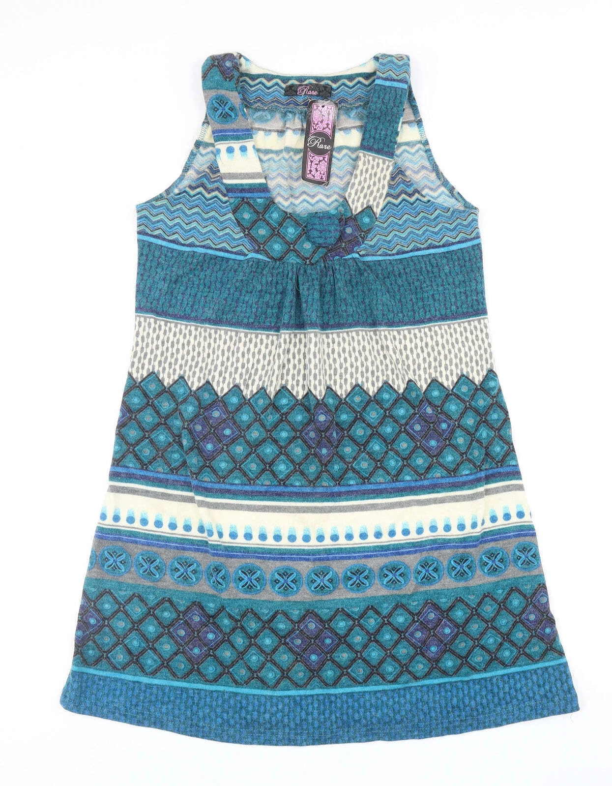 Rare Womens Blue Acrylic Blend Tank Dress Size S
