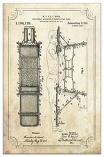 Vintage Chiropractic Table Patent Art Print 11x17 Palmer College Wall Decor